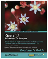 jQuery 1.4 Animation Techniques Book Cover