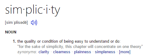 Simplicity Definition