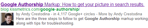 Google Authorship Results