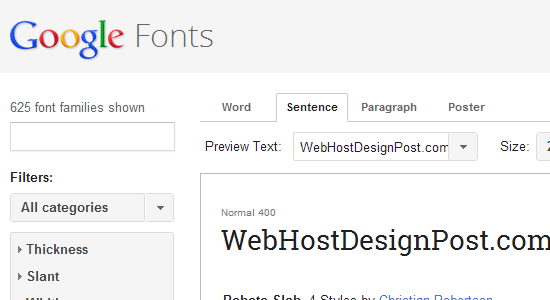 Google Web Fonts