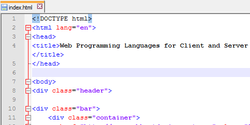 Index html lang