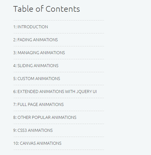 Table of Contents