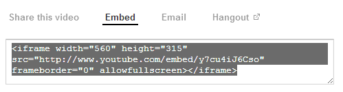 YouTube Embed Video