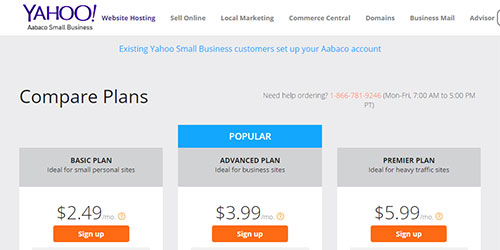 Yahoo Web Hosting Review